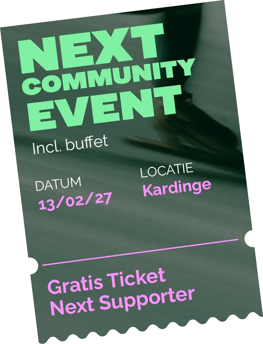 Het gratis ticket voor het Next Community Event